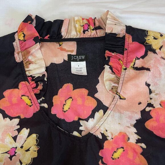 J.Crew Multi Floral Sleeveless Blouse Womens Size 6 - Picture 4 of 7